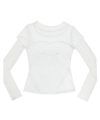 Layered Shoulder Strap Long Sleeves / White