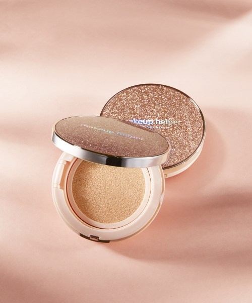 MAKEUP HELPER Ampoule Glow Big Size Cushion 23g Rose Glitter