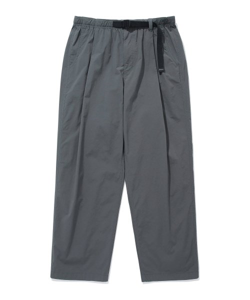 Musinsa Covernat Woven Semi Wide Buckle Pants Charcoal