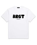 바리게이트(BARIGATE) BRGT Logo 오버핏 반팔 티셔츠 (BS007) 화이트
