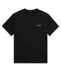바리게이트(BARIGATE) Rainbow Logo 오버핏 반팔 티셔츠 (BS012) 블랙