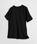 시그니처(SIGNATURE) 루즈핏 와플 반팔 티셔츠[블랙]