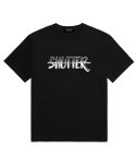 셔터(SHUTTER) SHADOW LOGO 오버핏 반팔 티셔츠 (SS002) 블랙