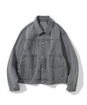 유니폼브릿지(UNIFORM BRIDGE) type-2 pin tuck trucker denim jacket 12oz grey washed