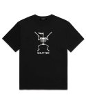 셔터(SHUTTER) JURASSIC 오버핏 반팔 티셔츠 (SS018) 블랙