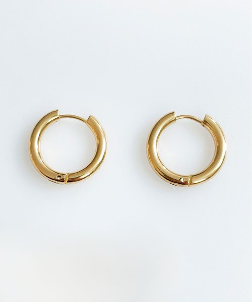20mm Pipe Hoop Earring - Gold