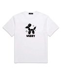 위씨(WISSY) Puppy Logo 오버핏 반팔티셔츠 (WS020) 화이트