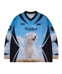 와이케이(WAIKEI) 말티즈 심바 메쉬 져지 롱슬리브 티셔츠
