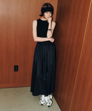 네이비 카운티(NAVY COUNTY) Kaia Jersey Dress [Black]