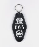 신트리플식스(SHEEN666) 룸 666 모텔 키 홀더 블랙/화이트