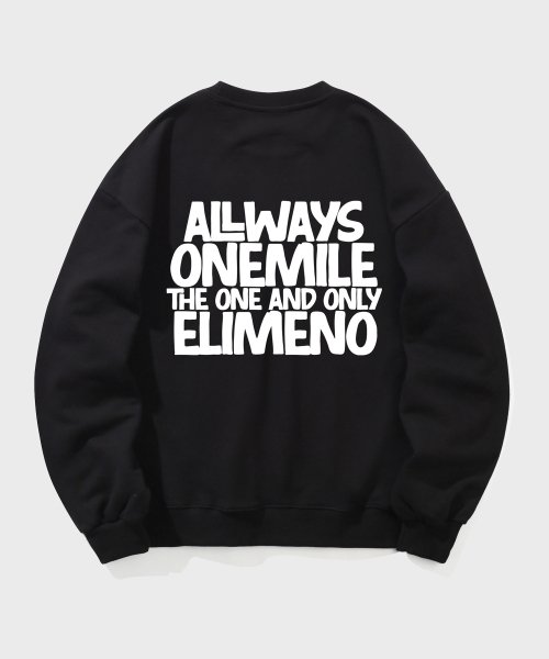 Musinsa Elimeno El Oao Overfit Sweatshirt Black White