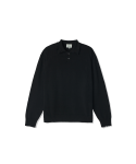 브루먼(BRUMAN) Shabby Knitted Polo Shirt (Black)