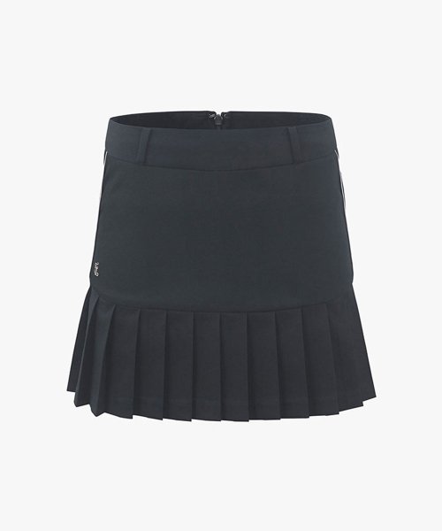 MUSINSA公式 FAIRLIAR Hem half pleated skirt black