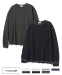 커스텀어클락(COSTUME O’CLOCK) 피그먼트 절개 티셔츠 롱슬리브 7 COLOR