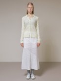 레이브(RAIVE) Lace Long Skirt in White VW4SS127-01