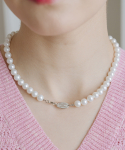 스칼렛또(SCALETTO) WIL203 Shining Crystal Pearl Necklace