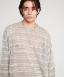 테네르(TENER) tnr Oversized Fit Mix Knit T-shirt Gray