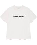 커버낫(COVERNAT) 우먼 레귤러핏 쿠퍼 로고 티셔츠 화이트