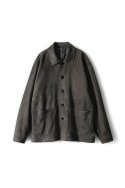 Capital Suede Leather Work Jacket Olive