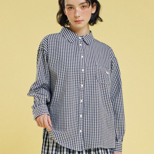 Abang Shirt (Check) Navy 241305CNV