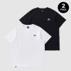 [2pack] 반팔 티셔츠 화이트/블랙(UP111CRS25)
