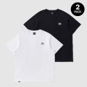 엄브로(UMBRO) [2pack] 반팔 티셔츠 화이트/블랙(UP111CRS25)