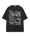 오드스튜디오(ODDSTUDIO) 유스 그래피티 그래픽 오버핏 티셔츠 - BLACK