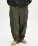 WIDE CHINO TROUSERS (OLIVE DRAB)