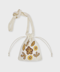삭스어필(SOCKS APPEAL) BK cotton knit cross bag floral scatter