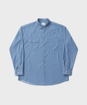 어나더 오피스(ANOTHER OFFICE) Portland Denim Shirt (Mid Blue)