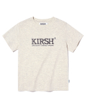 키르시(KIRSH) 유니 핸드 드로잉 로고 워딩 티셔츠 [오트밀]