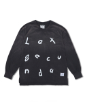 스티그마(STIGMA) Lexsecunda Vintage-Like Oversized Long Sleeves T-Shirts Black