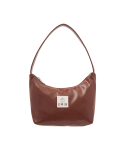 이미스(EMIS) NEW ENAMEL HOBO BAG-BROWN