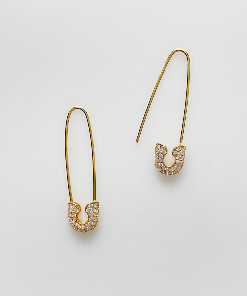 Safety pin earring - Gold