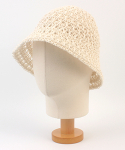 유니버셜 케미스트리(UNIVERSAL CHEMISTRY) Deep Summer Knit Ivory Bucket Hat 여름버킷햇