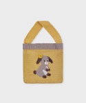 삭스어필(SOCKS APPEAL) cotton knit bag flower bunny yellow