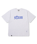 스티그마(STIGMA) STGM Logo Oversized Short Sleeves T-Shirts White melange