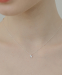 티오유(TOU) [Silver925] WE012 Simple crystal cubic necklace