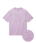서퍼 토끼 반팔 티셔츠 핑크