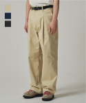 제로(XERO) Deep One Tuck Chino Pants [3 Colors]