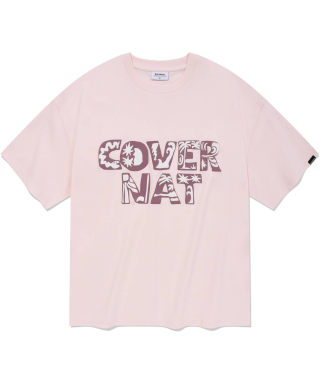 커버낫 트로피컬 로고 티셔츠 라이트 핑크