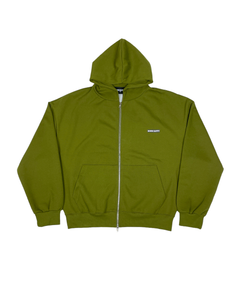 MUSINSA BORN SLIPPY Box Logo Hood Zip Up Olive