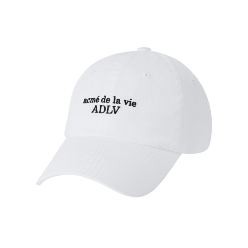 MUSINSA公式 acmé de la vie BASIC SMALL LOGO BALL CAP WHITE