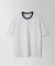 인더로우 STRIPE CREW PANEL T SHIRT - WHITE