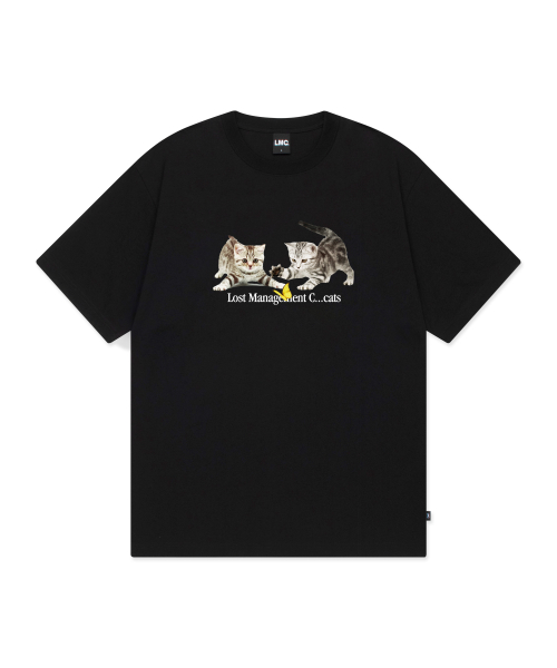 MUSINSA公式 LMC PLAYING CATS TEE black