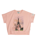 피피라핀(FIFI LAPIN) FIFI 에펠탑 여행 반팔 티셔츠/FS7WM33W PINK