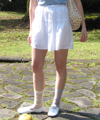 시눈(SINOON) [무료반품] Rose Lace Skirt (White)