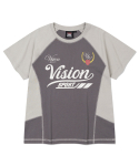 비전스트릿웨어(VISION STREETWEAR) VSW Sportive Block WS T-Shirts Ash Gray