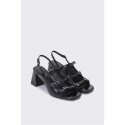 슈콤마보니(SUECOMMA BONNIE) Strap wrinkle sandal(black)_DG2AM24037BLK
