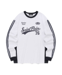 세인트페인(SAINTPAIN) SP 팀 리그 라인 긴팔 티셔츠-화이트